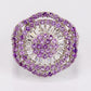 Silberring mit brasilianischem Amethyst und weißem Topas