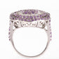 Silberring mit brasilianischem Amethyst und weißem Topas