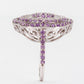 Silberring mit brasilianischem Amethyst und weißem Topas