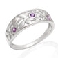 Silberring mit brasilianischem Amethyst