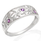 Silberring mit brasilianischem Amethyst