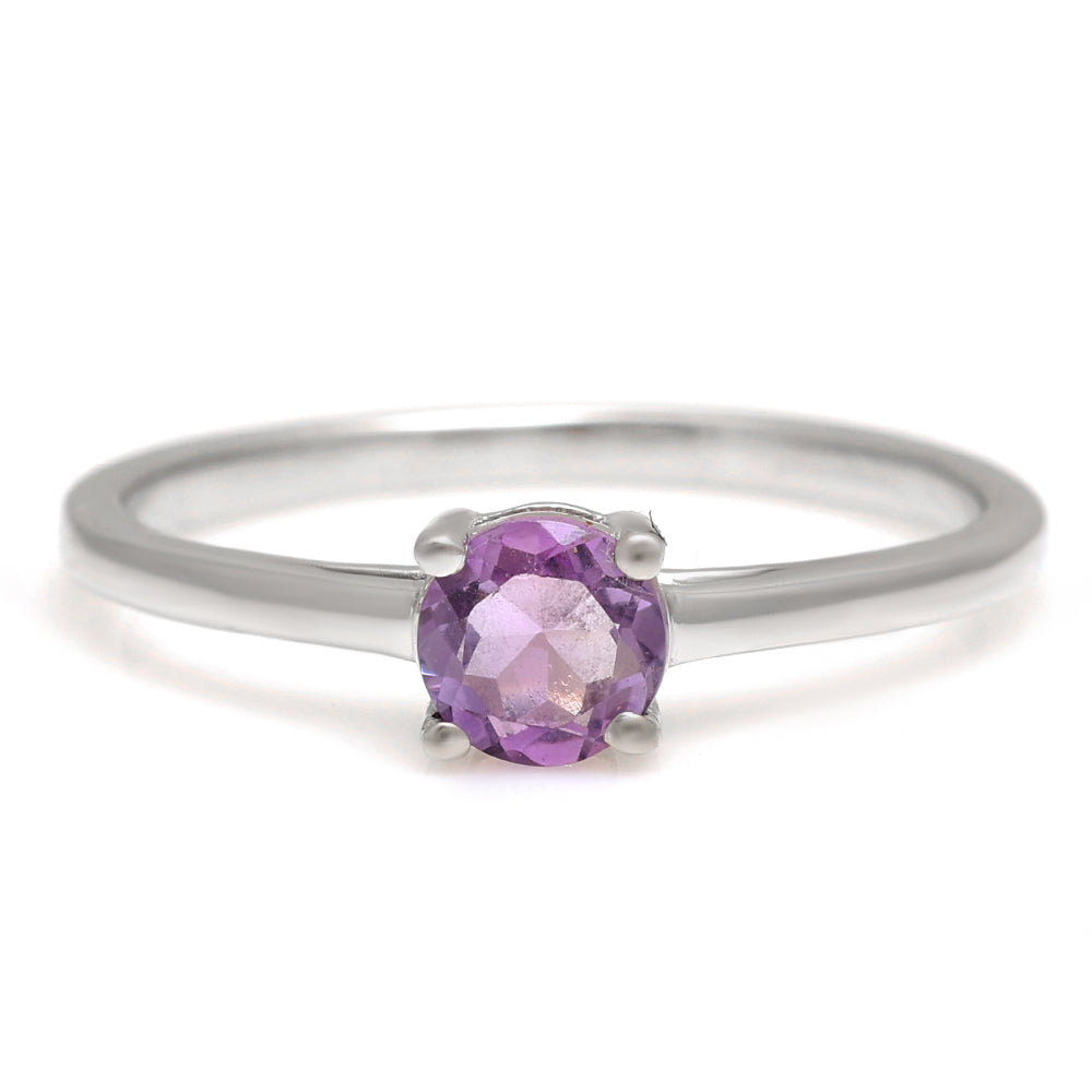 Silberring mit brasilianischem Amethyst 6 