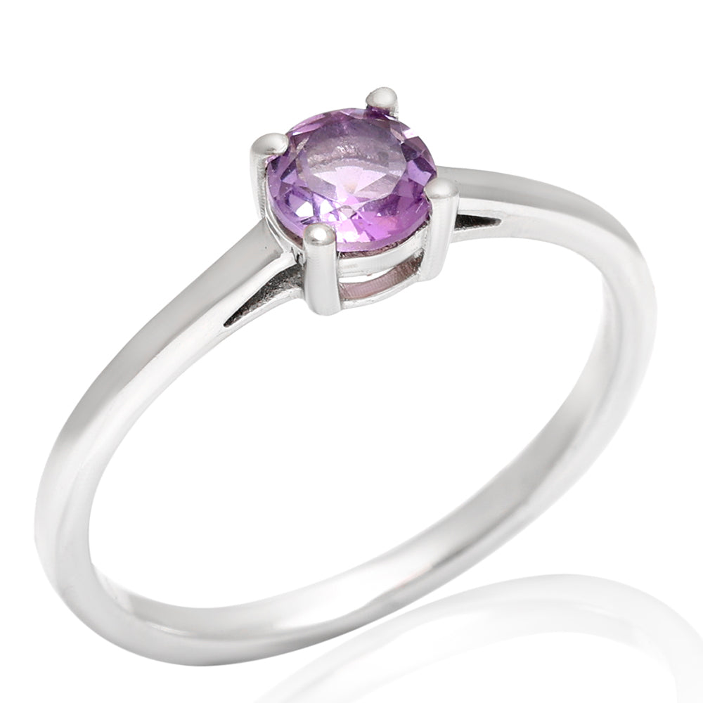 Silberring mit brasilianischem Amethyst 8 