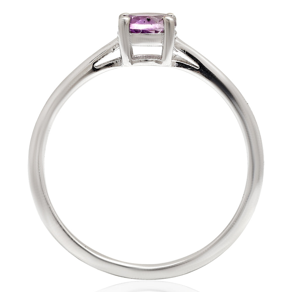 Silberring mit brasilianischem Amethyst 5 