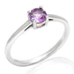 Silberring mit brasilianischem Amethyst