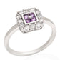 Silberring mit brasilianischem Amethyst und weißem Topas