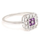 Silberring mit brasilianischem Amethyst und weißem Topas