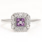 Silberring mit brasilianischem Amethyst und weißem Topas