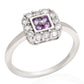 Silberring mit brasilianischem Amethyst und weißem Topas