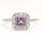 Silberring mit brasilianischem Amethyst und weißem Topas