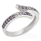 Silberring mit brasilianischem Amethyst und weißem Topas