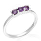 Silberring mit brasilianischem Amethyst