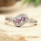 Silberring mit brasilianischem Amethyst und weißem Topas