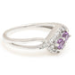 Silberring mit brasilianischem Amethyst und weißem Topas