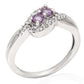 Silberring mit brasilianischem Amethyst und weißem Topas
