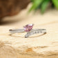 Silberring mit brasilianischem Amethyst und weißem Topas