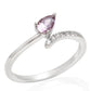 Silberring mit brasilianischem Amethyst und weißem Topas