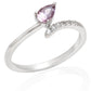 Silberring mit brasilianischem Amethyst und weißem Topas