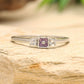 Silberring mit brasilianischem Amethyst und weißem Topas