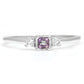 Silberring mit brasilianischem Amethyst und weißem Topas