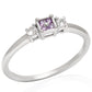 Silberring mit brasilianischem Amethyst und weißem Topas