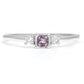 Silberring mit brasilianischem Amethyst und weißem Topas