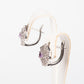 Silberohrringe mit weißem Topas und brasilianischem Amethyst