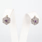 Silberohrringe mit weißem Topas und brasilianischem Amethyst