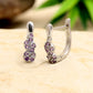Silberohrringe mit brasilianischem Amethyst
