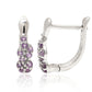 Silberohrringe mit brasilianischem Amethyst