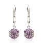 Silberohrringe mit brasilianischem Amethyst