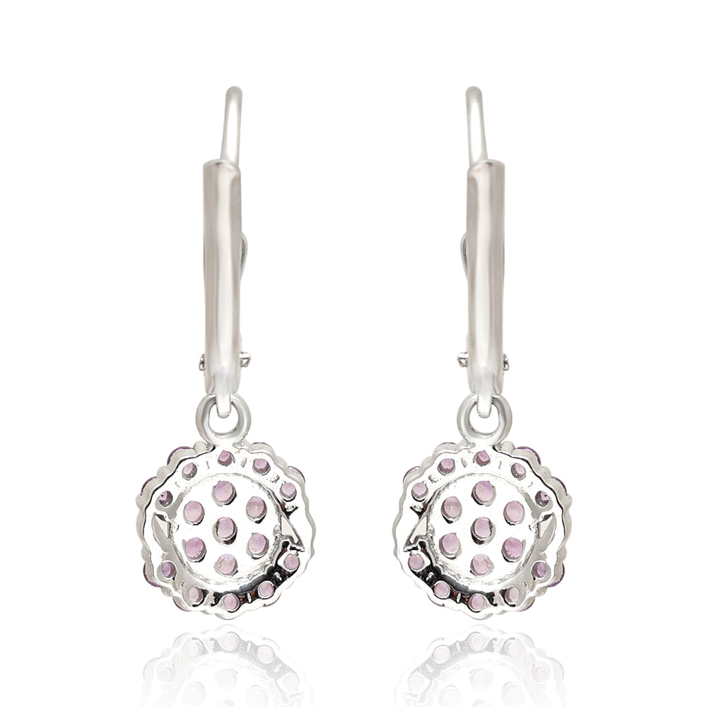 Silberohrringe mit brasilianischem Amethyst