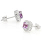 Silberohrringe mit brasilianischem Amethyst und weißem Topas
