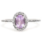 Silberring mit brasilianischem Amethyst und weißem Topas