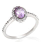 Silberring mit brasilianischem Amethyst und weißem Topas