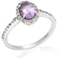 Silberring mit brasilianischem Amethyst und weißem Topas