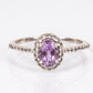 Silberring mit brasilianischem Amethyst und weißem Topas
