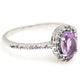 Silberring mit brasilianischem Amethyst und weißem Topas
