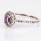 Silberring mit brasilianischem Amethyst und weißem Topas