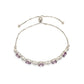 Silberarmband mit weißem Topas und brasilianischem Amethyst