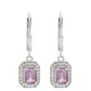 Silberohrringe mit brasilianischem Amethyst und weißem Topas