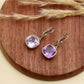 Silberohrringe mit brasilianischem Amethyst