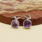 Silberohrringe mit brasilianischem Amethyst