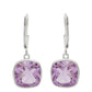 Silberohrringe mit brasilianischem Amethyst