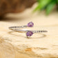 Silberring mit brasilianischem Amethyst und weißem Topas