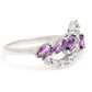 Silberring mit brasilianischem Amethyst und weißem Topas