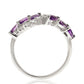 Silberring mit brasilianischem Amethyst und weißem Topas
