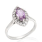Silberring mit brasilianischem Amethyst und weißem Topas