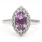 Silberring mit brasilianischem Amethyst und weißem Topas