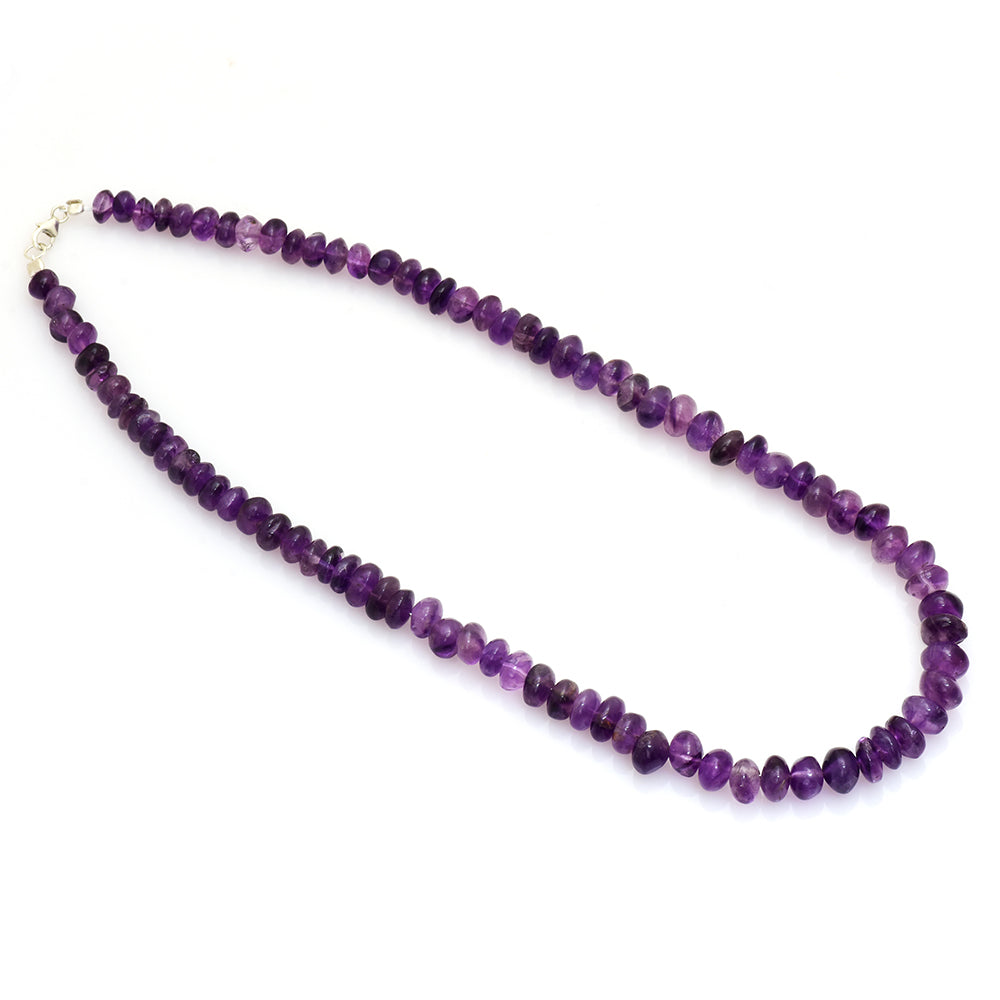 Silberhalskette mit brasilianischem Amethyst 3 
